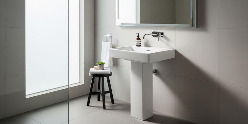 Illustration of a pedestal basin